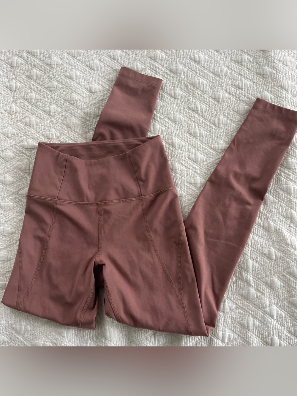 girlfriend collective dusty rose high-waist leggings
